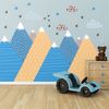 Vinilo Niño Escandinavo De Montaña Chouka - Adhesivo De Pared - Revestimiento Sticker Mural Decorativo - 100x150cm
