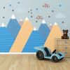 Vinilo Niño Escandinavo De Montaña Chouka - Adhesivo De Pared - Revestimiento Sticker Mural Decorativo - 90x135cm