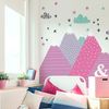 Vinilo Niño Escandinavo De Montaña Unika - Adhesivo De Pared - Revestimiento Sticker Mural Decorativo - 80x120cm