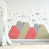 Vinilo Niño Escandinavo De Montaña Kika - Adhesivo De Pared - Revestimiento Sticker Mural Decorativo - 90x135cm