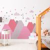 Vinilo Niño Escandinavo De Montaña Pinka - Adhesivo De Pared - Revestimiento Sticker Mural Decorativo - 70x105cm