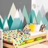 Vinilo Niño Escandinavo De Montaña Weska - Adhesivo De Pared - Revestimiento Sticker Mural Decorativo - 90x135cm