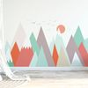 Vinilo Niño Escandinavo De Montaña Melanika - Adhesivo De Pared - Revestimiento Sticker Mural Decorativo - 60x90cm