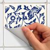 9 Vinilo Baldosas Azulejos Bartolomeo - Adhesivo De Pared - Revestimiento Sticker Mural Decorativo - 30x30cm-9stickers10x10cm