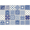 24 Vinilos Baldosas De Cemento Azulejos Dionisio - Adhesivo Pared - Sticker Revestimiento - 40x60cm-24stickers10x10cm