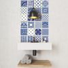 24 Vinilos Baldosas De Cemento Azulejos Dionisio - Adhesivo Pared - Sticker Revestimiento - 60x90cm-24stickers15x15cm