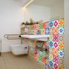 30 Vinilo Baldosas Azulejos Zorana - Adhesivo De Pared - Revestimiento Sticker Mural Decorativo - 50x60cm-30stickers10x10cm