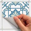 9 Vinilos Baldosas De Cemento Azulejos Dozza - Adhesivo Pared - Sticker Revestimiento - 45x45cm-9stickers15x15cm