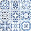 9 Vinilos Baldosas De Cemento Azulejos Renatino - Adhesivo Pared - Sticker Revestimiento - 45x45cm-9stickers15x15cm