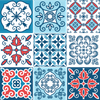 9 Vinilos Azulejos Samba - Adhesivo De Pared - Revestimiento Sticker Mural Decorativo - 45x45cm-9stickers15x15cm