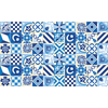 60 Vinilos Baldosas De Cemento Azulejos Gildro - Adhesivo Pared - Sticker Revestimiento - 60x100cm-60stickers10x10cm