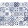 30 Vinilos Baldosas De Cemento Azulejos Palazzi - Adhesivo Pared - Sticker Revestimiento - 100x120cm-30stickers20x20cm