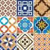 9 Vinilos Azulejos Thilina - Adhesivo De Pared - Revestimiento Sticker Mural Decorativo - 45x45cm-9stickers15x15cm
