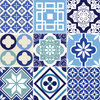 9 Vinilos Baldosas De Cemento Azulejos Robio - Adhesivo Pared - Sticker Revestimiento - 45x45cm-9stickers15x15cm