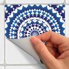 9 Vinilos Azulejos Étnico Lusaka - Adhesivo De Pared - Revestimiento Sticker Mural Decorativo - 30x30cm-9stickers10x10cm