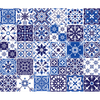 30 Vinilos Baldosas De Cemento Azulejos Flavie - Adhesivo Pared - Sticker Revestimiento - 100x120cm-30stickers20x20cm