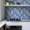 24 Vinilos Baldosas De Cemento Azulejos Philipa - Adhesivo Pared - Sticker Revestimiento - 40x60cm-24stickers10x10cm