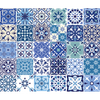 30 Vinilos Baldosas De Cemento Azulejos Ditha - Adhesivo Pared - Sticker Revestimiento - 50x60cm-30stickers10x10cm