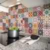 30 Vinilos Baldosas De Cemento Azulejos Farrah - Adhesivo Pared - Sticker Revestimiento - 100x120cm-30stickers20x20cm