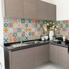 60 Vinilo Baldosas Azulejos Montanares - Adhesivo De Pared - Revestimiento Sticker Mural Decorativo - 120x200cm-60stickers20x20cm