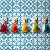 9 Vinilos Baldosas De Cemento Azulejos Amaris - Adhesivo Pared - Sticker Revestimiento - 30x30cm-9stickers10x10cm