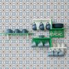9 Vinilos Baldosas De Cemento Azulejos Amadis - Adhesivo Pared - Sticker Revestimiento - 30x30cm-9stickers10x10cm