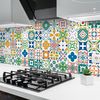 24 Vinilos Baldosas De Cemento Azulejos Sidonia - Adhesivo Pared - Sticker Revestimiento - 60x90cm-24stickers15x15cm