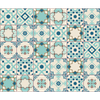 30 Vinilos Baldosas De Cemento Azulejos Franzy - Adhesivo Pared - Sticker Revestimiento - 75x90cm-30stickers15x15cm