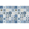 60 Vinilos Baldosas De Cemento Azulejos Nelia - Adhesivo Pared - Sticker Revestimiento - 90x150cm-60stickers15x15cm