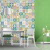 30 Vinilos Baldosas De Cemento Azulejos Frederica - Adhesivo Pared - Sticker Revestimiento - 100x120cm-30stickers20x20cm