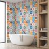 60 Vinilo Baldosas Azulejos Leopoldo - Adhesivo De Pared - Revestimiento Sticker Mural Decorativo - 120x200cm-60stickers20x20cm