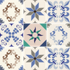 9 Vinilos Baldosas De Cemento Azulejos Ombria - Adhesivo Pared - Sticker Revestimiento - 60x60cm-9stickers20x20cm