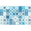 60 Vinilos Baldosas De Cemento Azulejos Ilaria - Adhesivo Pared - Sticker Revestimiento - 90x150cm-60stickers15x15cm