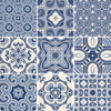 9 Vinilos Baldosas De Cemento Azulejos Sophia - Adhesivo Pared - Sticker Revestimiento - 30x30cm-9stickers10x10cm
