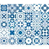 30 Vinilos Baldosas De Cemento Azulejos Rifisio - Adhesivo Pared - Sticker Revestimiento - 50x60cm-30stickers10x10cm