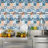 24 Vinilos Baldosas De Cemento Azulejos Natyalia - Adhesivo Pared - Sticker Revestimiento - 40x60cm-24stickers10x10cm