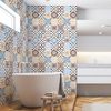 60 Vinilo Baldosas Azulejos Roseta - Adhesivo De Pared - Revestimiento Sticker Mural Decorativo - 60x100cm-60stickers10x10cm