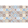 60 Vinilo Baldosas Azulejos Roseta - Adhesivo De Pared - Revestimiento Sticker Mural Decorativo - 90x150cm-60stickers15x15cm