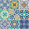 9 Adhesivos Azulejos Vendimia Arabescos - Adhesivo De Pared - Revestimiento Sticker Mural Decorativo - 30x30cm-9stickers10x10cm