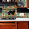 9 Vinilo Baldosas Azulejos Mosaicos Orientales - Adhesivo Pared - Sticker Revestimiento - 30x30cm-9stickers10x10cm