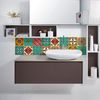 9 Vinilo Baldosas Azulejos Mosaicos Orientales - Adhesivo Pared - Sticker Revestimiento - 30x30cm-9stickers10x10cm