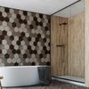 Vinilos Baldosas De Cemento Hexagonal Shades Of Brown - Adhesivo Pared - Sticker Revestimiento - 60x90cm-28stickershexagones15x13,5cm