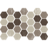 Vinilos Baldosas De Cemento Hexagonal Shades Of Brown - Adhesivo Pared - Sticker Revestimiento - 60x90cm-28stickershexagones15x13,5cm