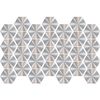 Vinilos Baldosas De Cemento Hexagonal Gris Acero - Adhesivo Pared - Sticker Revestimiento - 60x90cm-28stickershexagones15x13,5cm