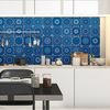 30 Vinilo Azulejos Bohemio Zia - Adhesivo De Pared - Revestimiento Sticker Mural Decorativo - 75x90cm-30stickers15x15cm