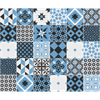 30 Vinilos Baldosas De Cemento Azulejos Talia - Adhesivo Pared - Sticker Revestimiento - 75x90cm-30stickers15x15cm