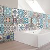 60 Vinilo Baldosas Azulejos Ludivina - Adhesivo De Pared - Revestimiento Sticker Mural Decorativo - 90x150cm-60stickers15x15cm