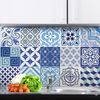 15 Adhesivos Azulejos Vintage Azul De Azure - Adhesivo Pared - Sticker Revestimiento - 60x100cm-15stickers20x20cm