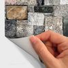 Vinilos Revestimiento De Piedra De Lisboa - Adhesivo De Pared - Revestimiento Sticker Mural Decorativo - 40x40cm