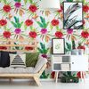 Vinilo Tapiz Tropical Bolivia - Adhesivo De Pared - Revestimiento Sticker Mural Decorativo - 30x30cm